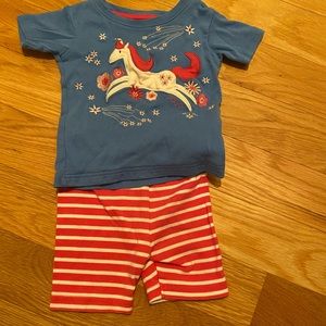 Mini Boden glow unicorn pajamas 18-24 mo